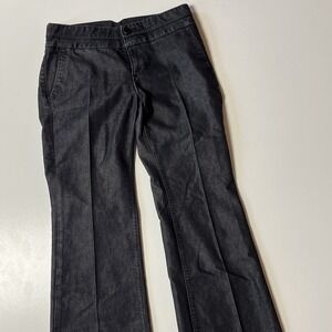 Banana Republic Limited Edition Trouser Jean Sz 8 Black Midrise Flare Denim Pant